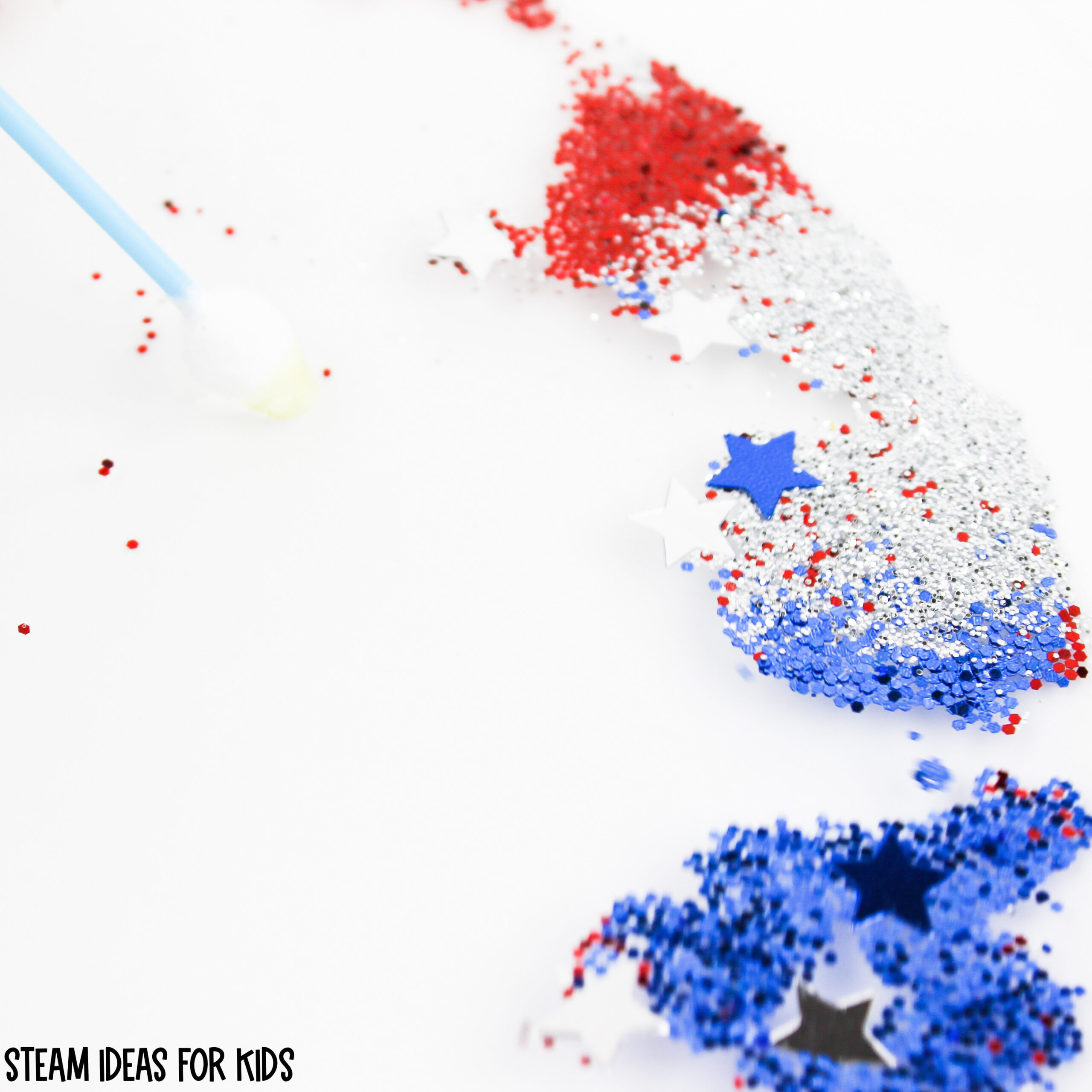 4th of July Magic Glitter Science Experiment
